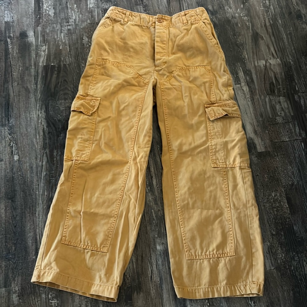 Mustard yellow cargo pants